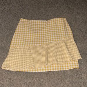 Yellow Ruffled Skirt.